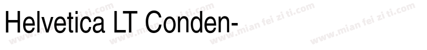 Helvetica LT Conden字体转换